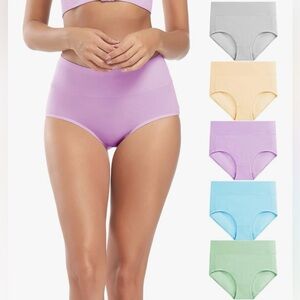 Molasus Seamless High Waisted Panties 5 Pack Size L Multicolor NIP